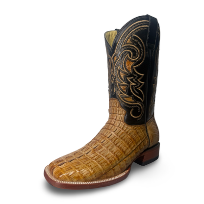 Arango – Exotic Honey Brown Crocodile Leather Boots