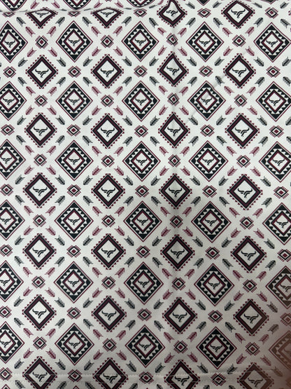 Lamazini Cowboy Archer Tee – White & Red Western Style