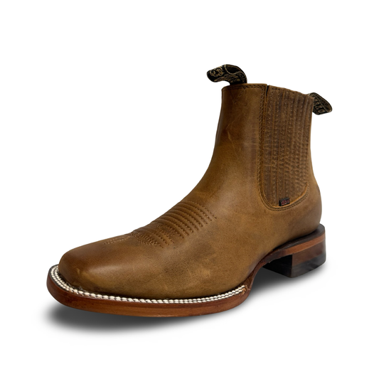 Becerro Rodeo-Style Brown Ankle Boots